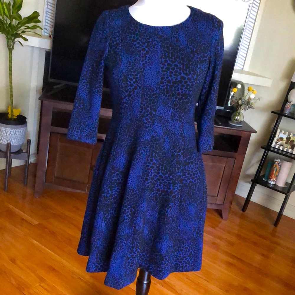 3/4 Sleeve Reptile Print Dress by Taylor